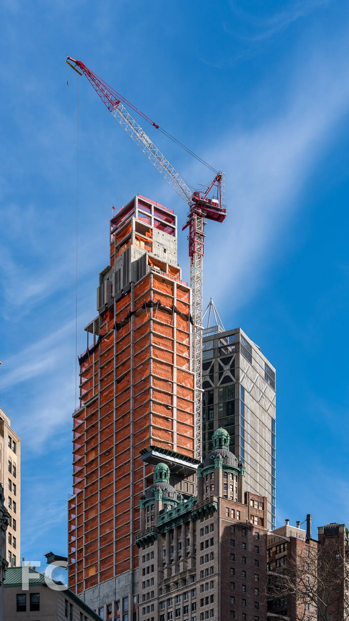 Northwest corner of the tower.