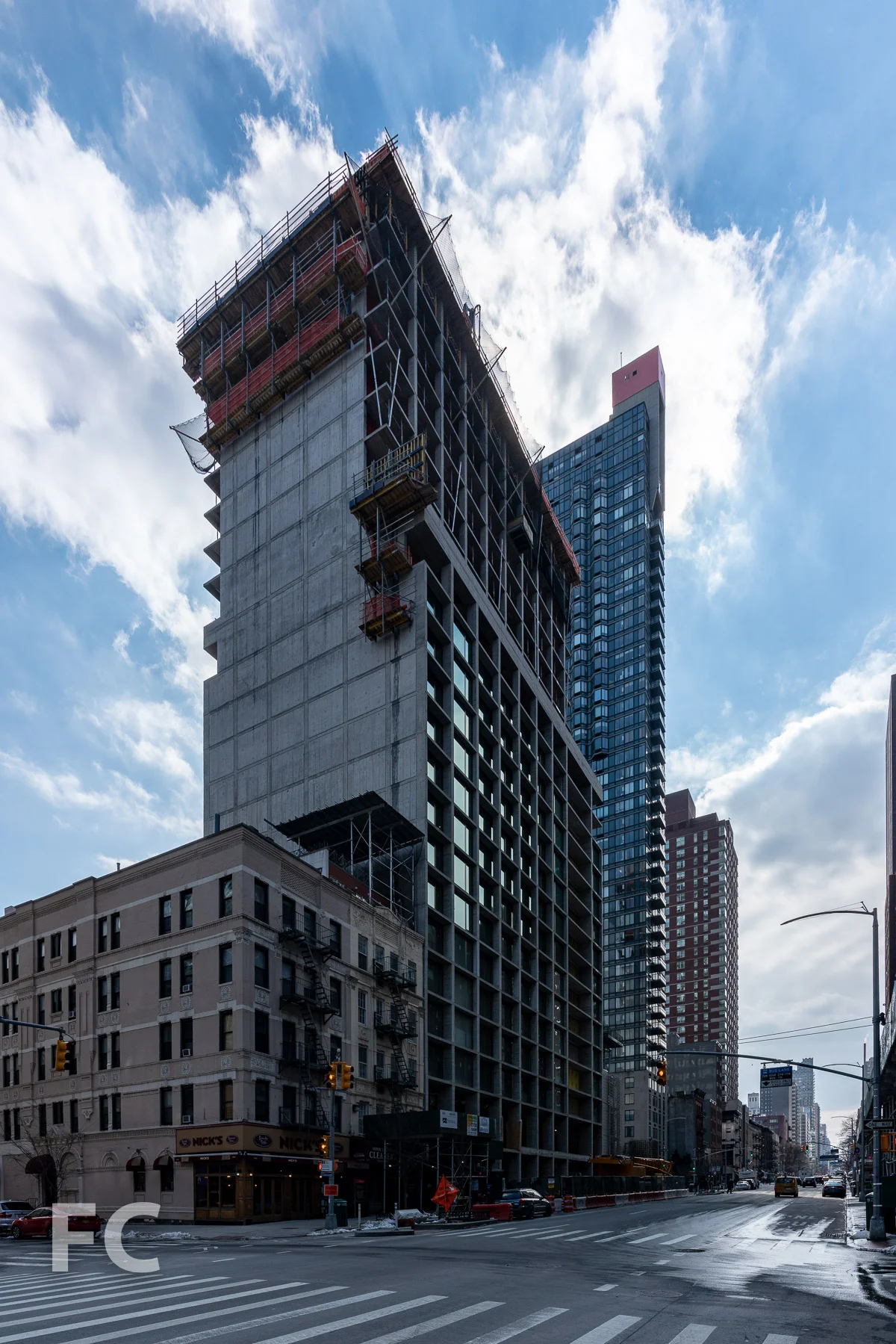Northwest corner from 2nd Avenue.