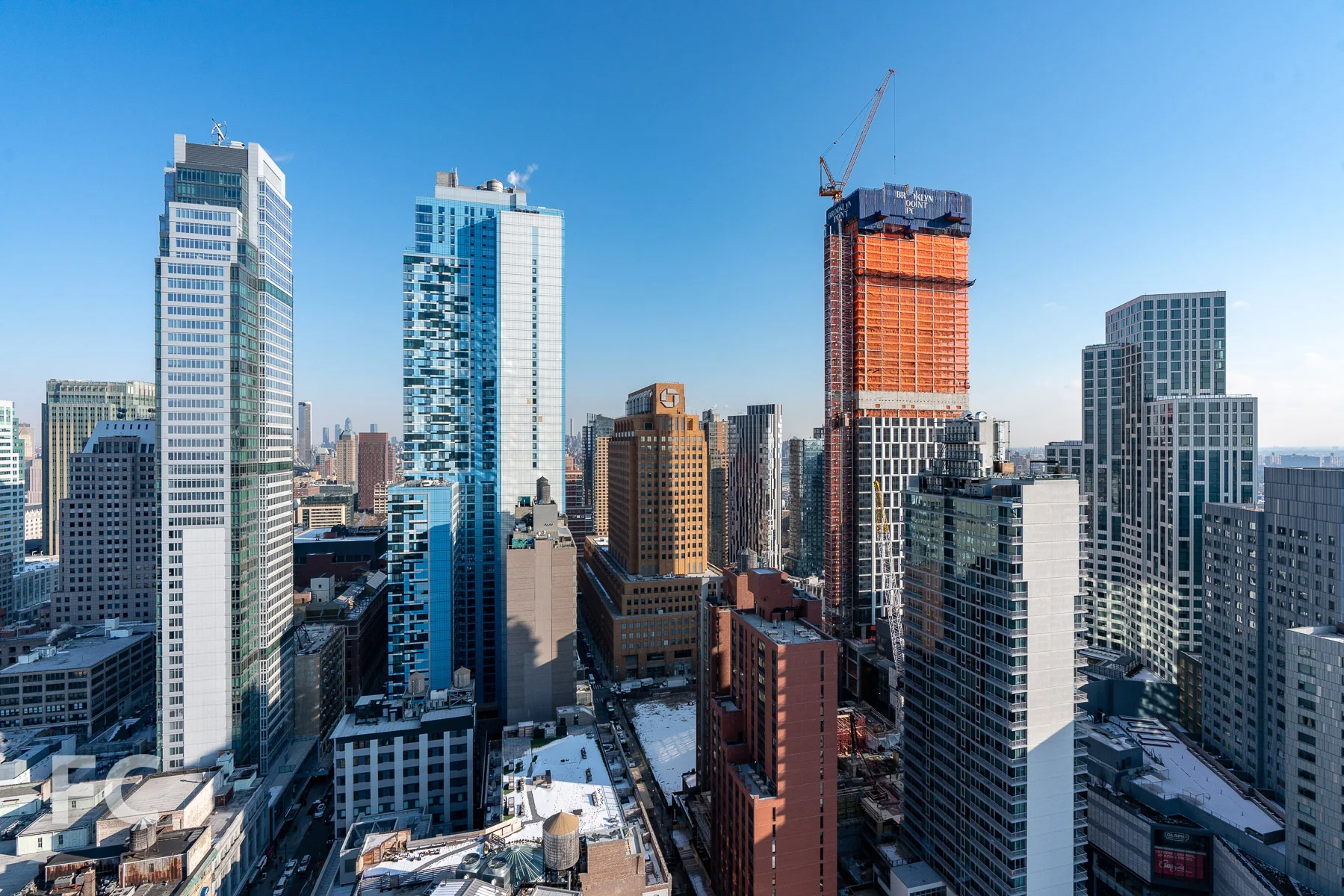 View north towards Downtown Brooklyn from the 32nd floor Sky Club.