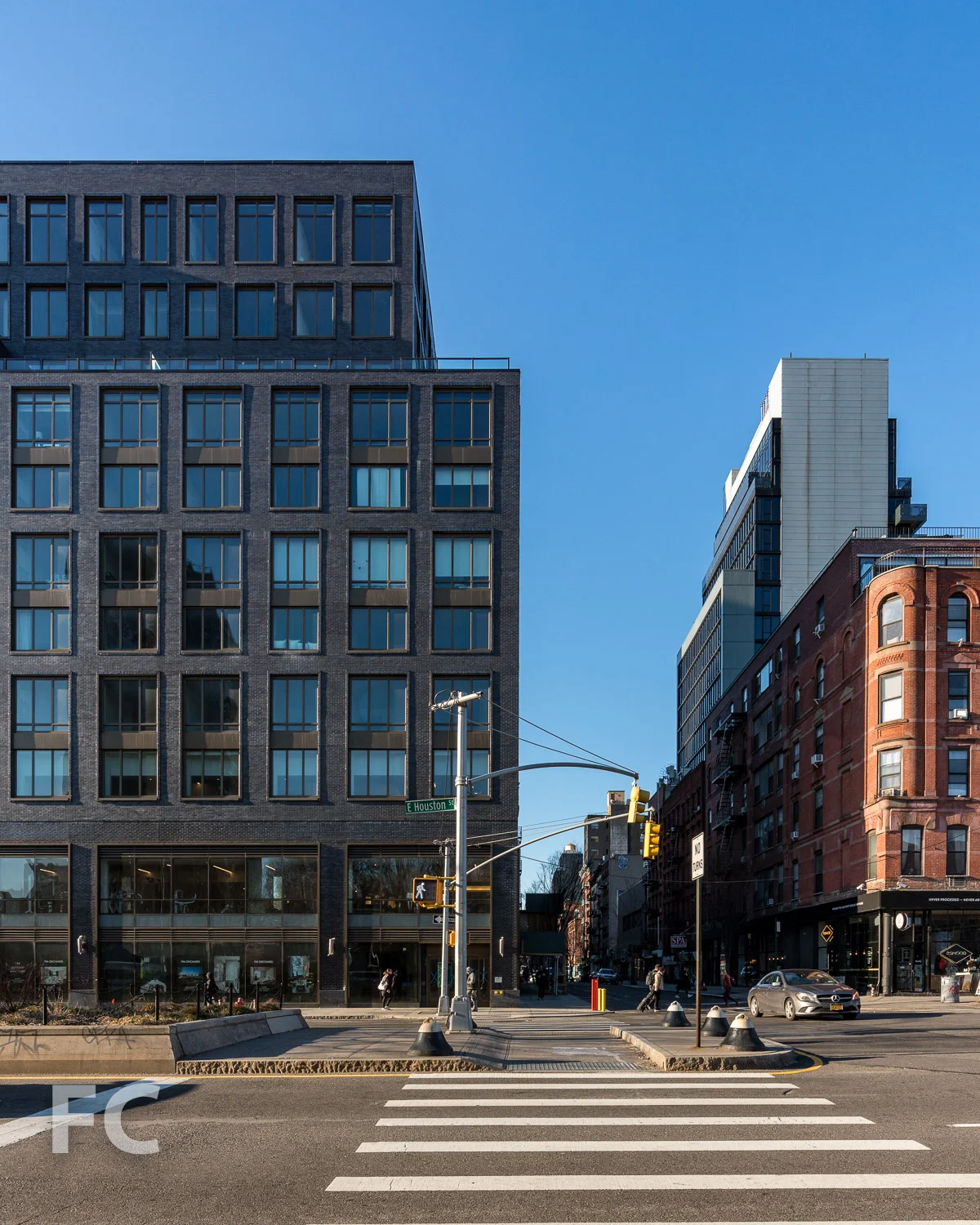 North facade from Houston Street.