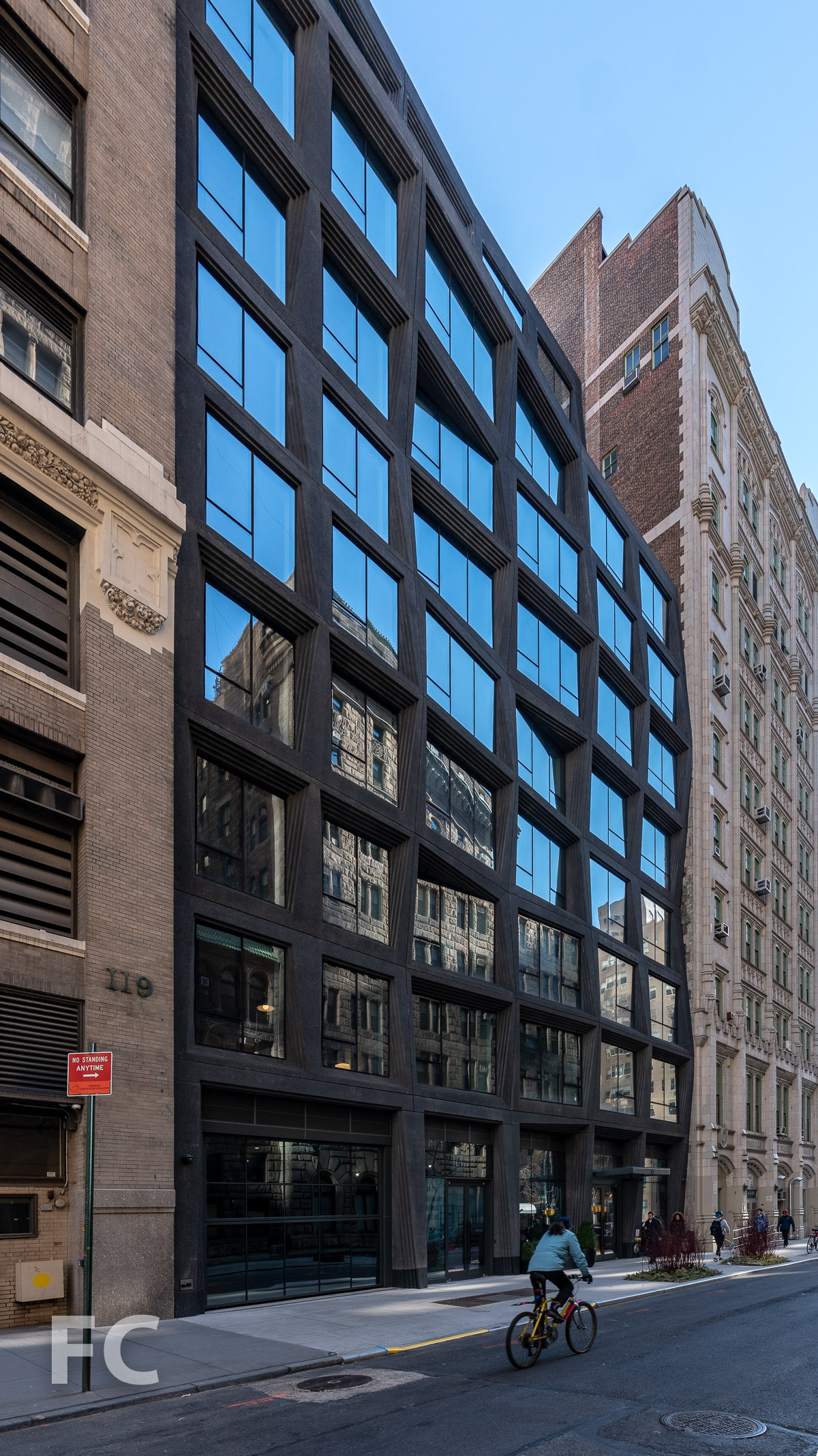 South façade of the south tower from East 22nd Street.