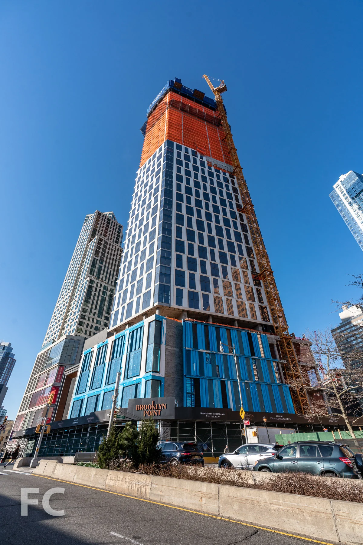 Northeast corner of the tower.