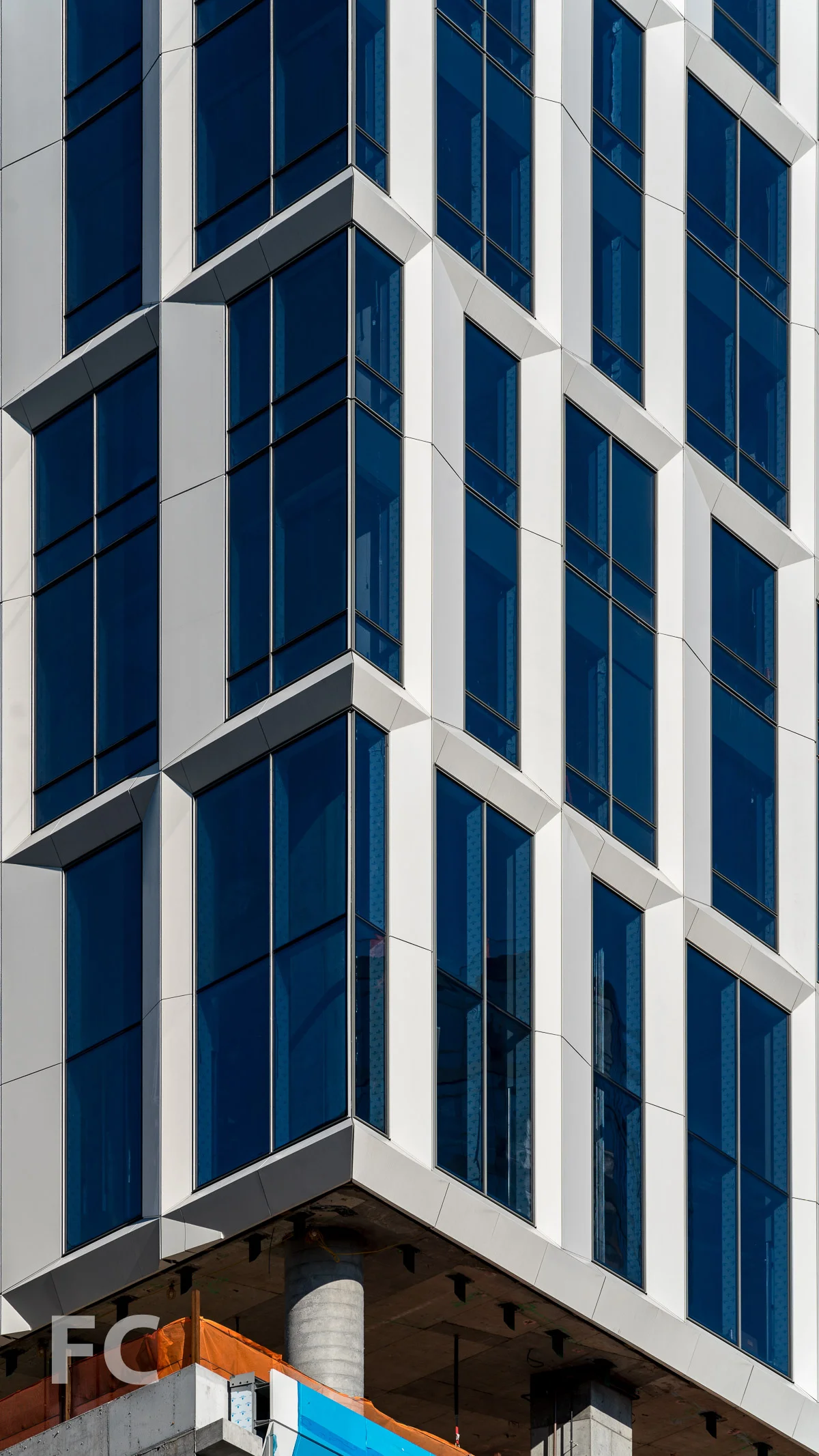 Facade panels at the southeast corner.