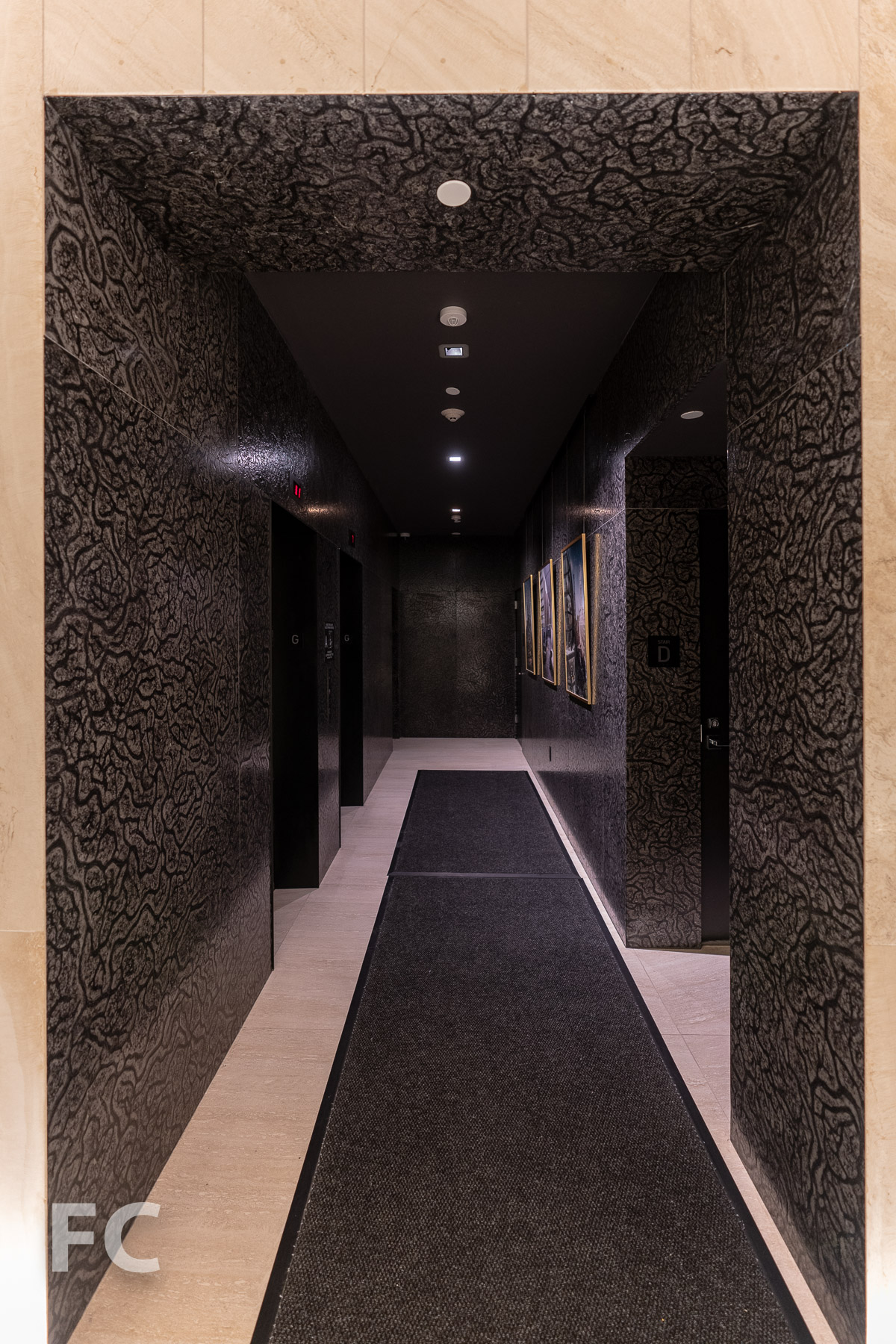 Elevator lobby.