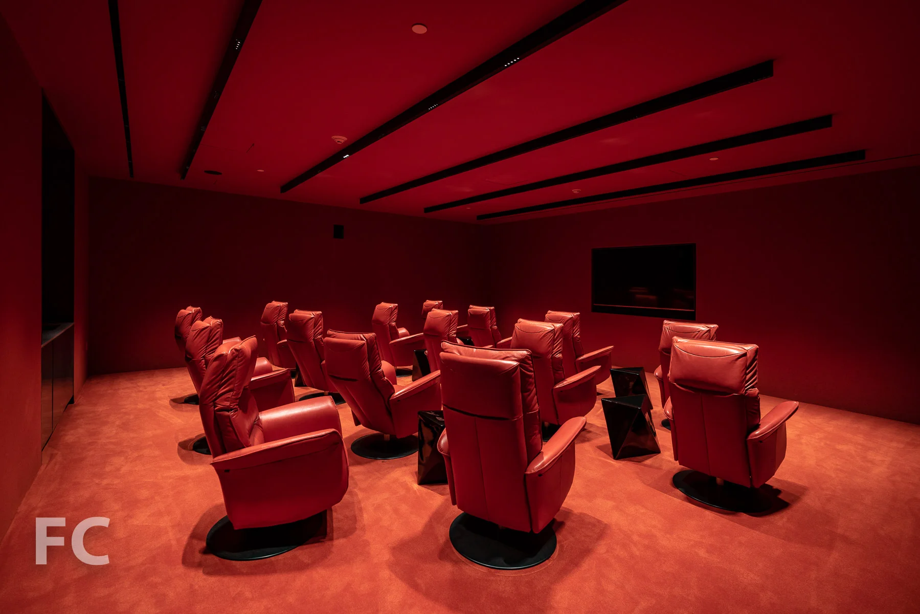 Screening room.