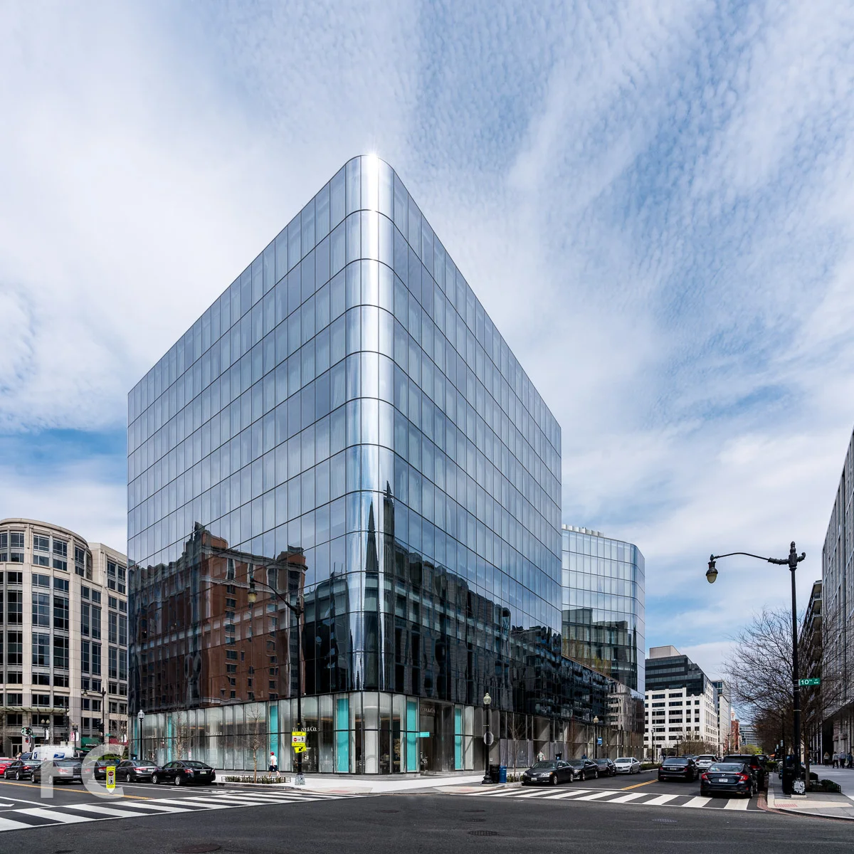 Southwest corner from I Street NW.