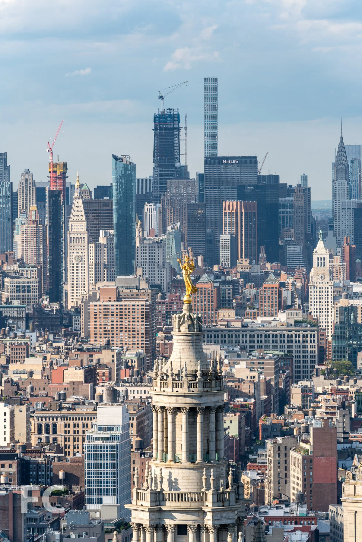 View towards Midtown from the top of 130 William.