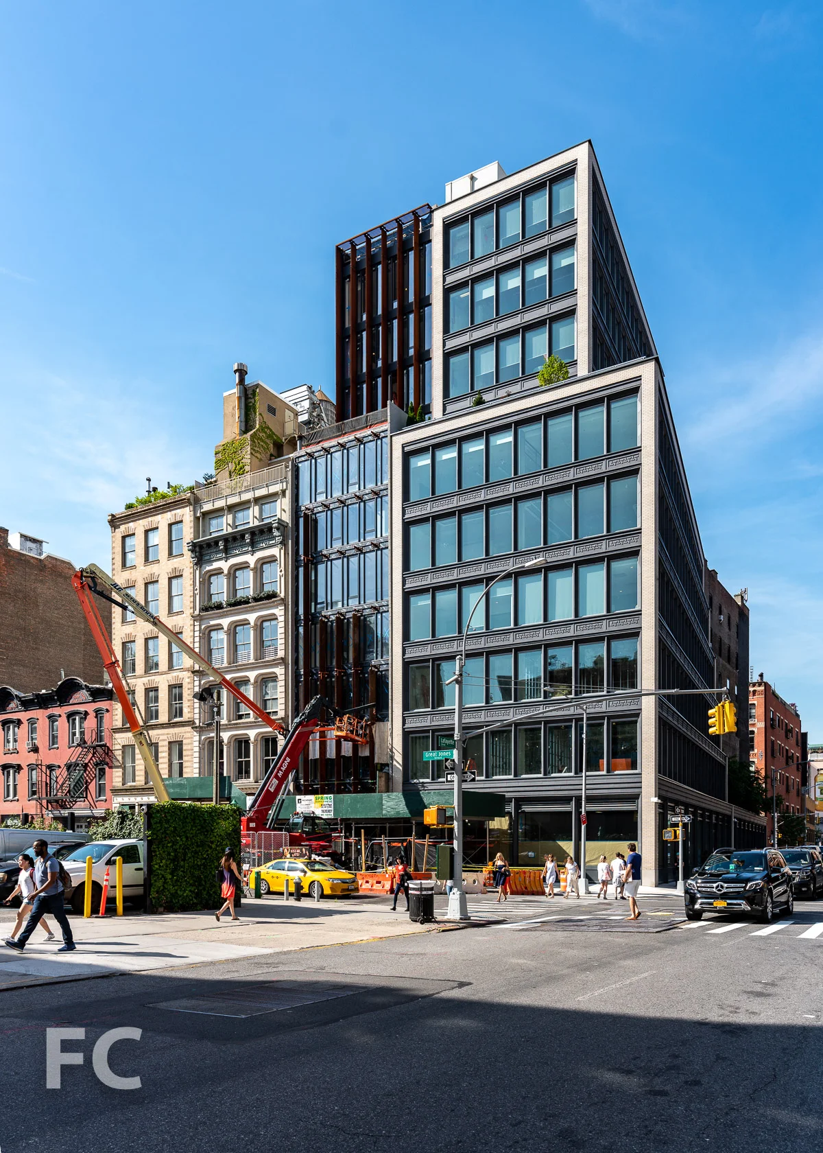 North facade from Lafayette Street.