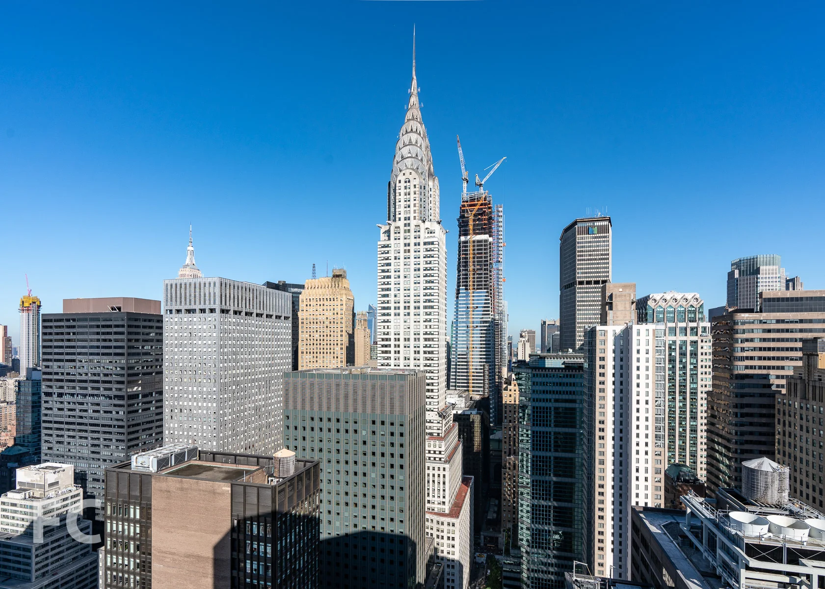 View west towards Midtown from the terrace.