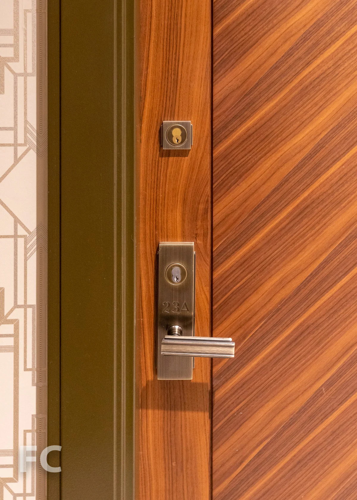 Residential entry door detail.