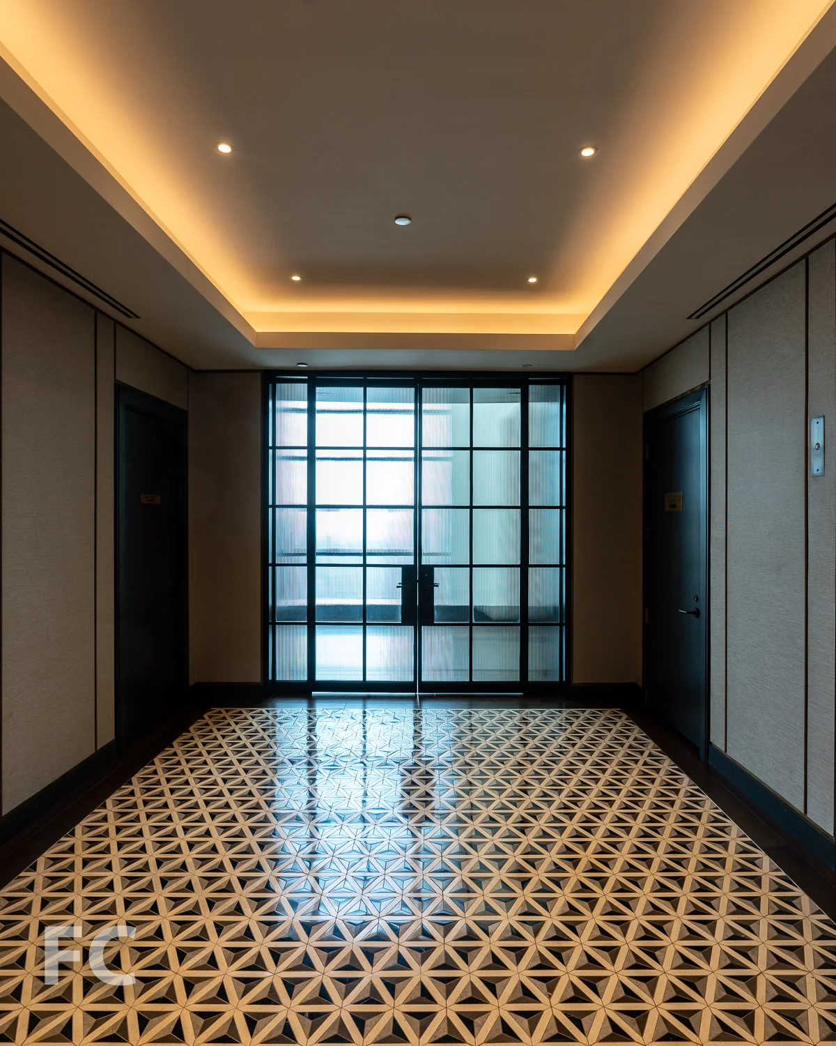 Penthouse entry.
