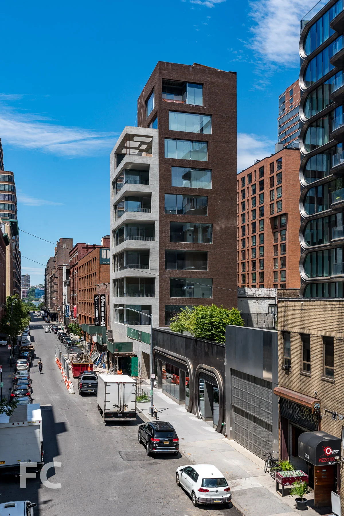 South tower fronting West 27th Street from the High Line.