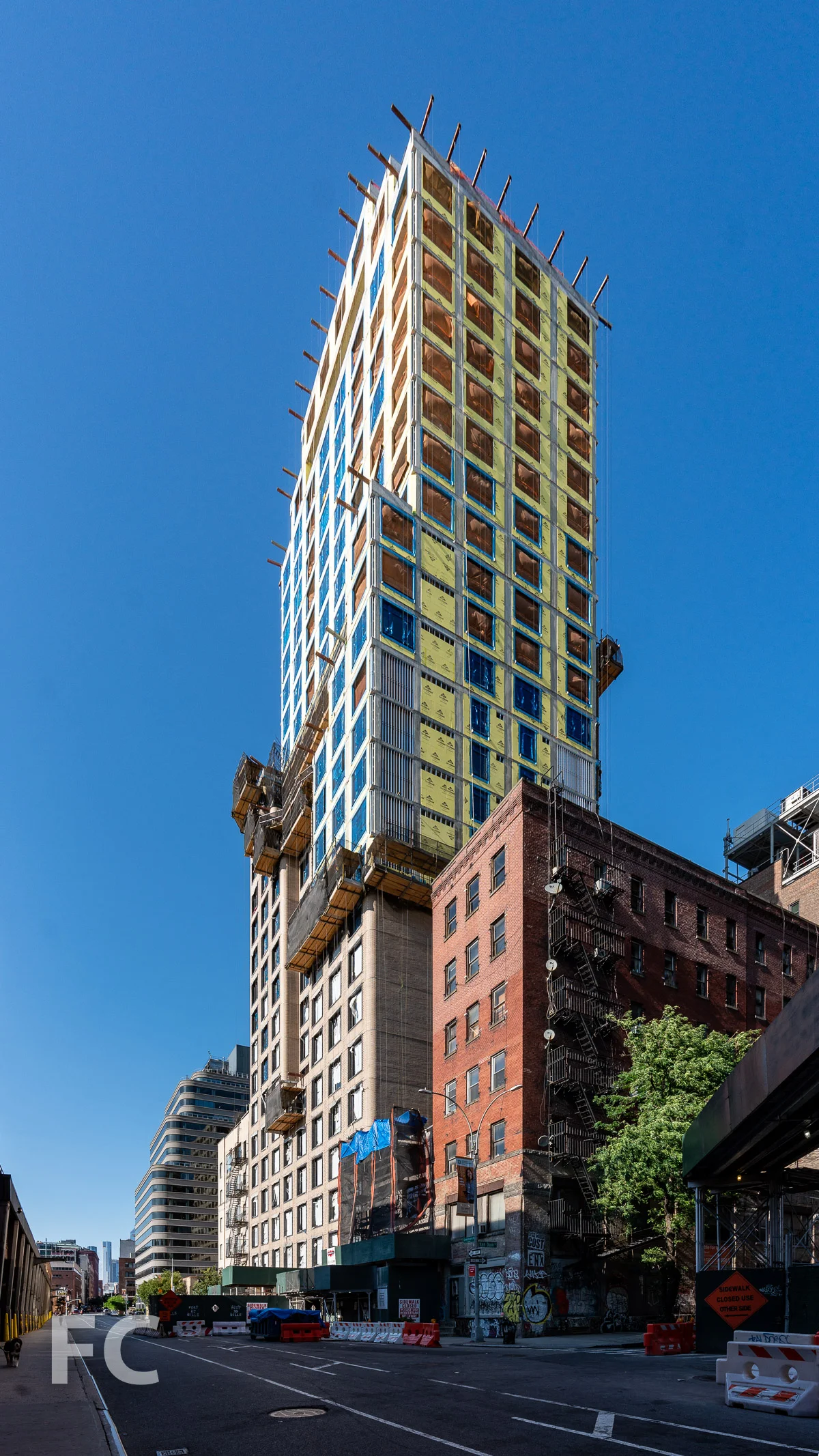 Southwest corner from Greenwich Street.