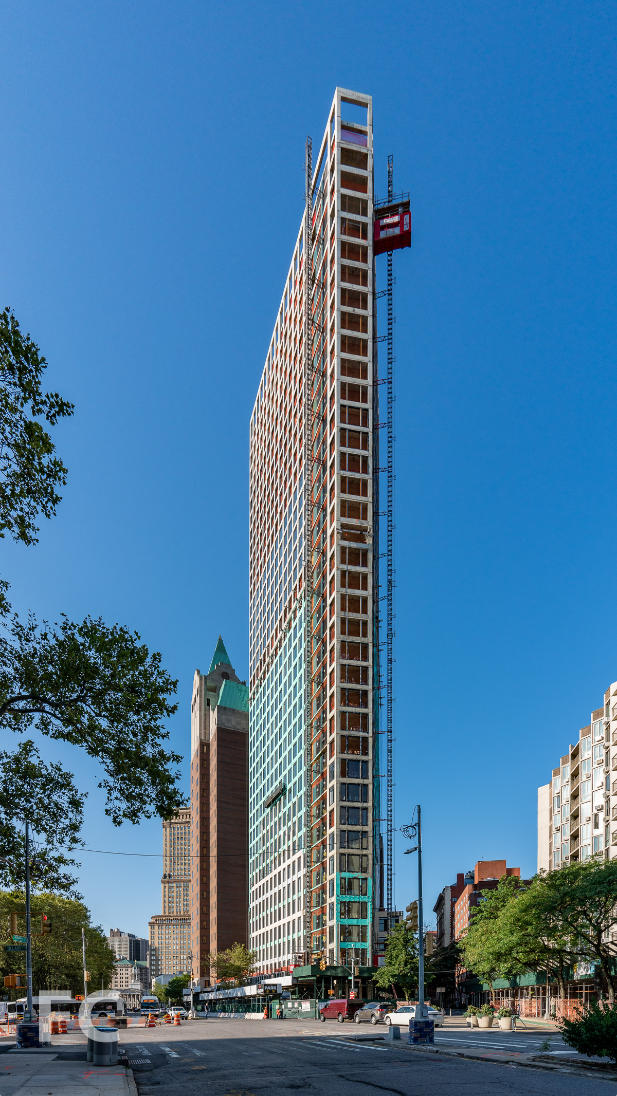 Northeast corner of the tower from Cadman Plaza.