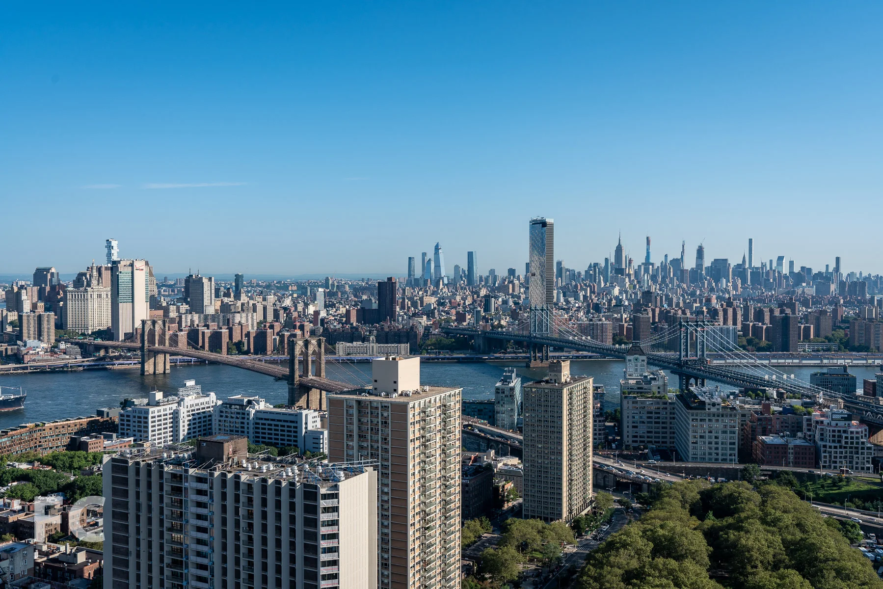 Northeast view towards Midtown from the top floor.