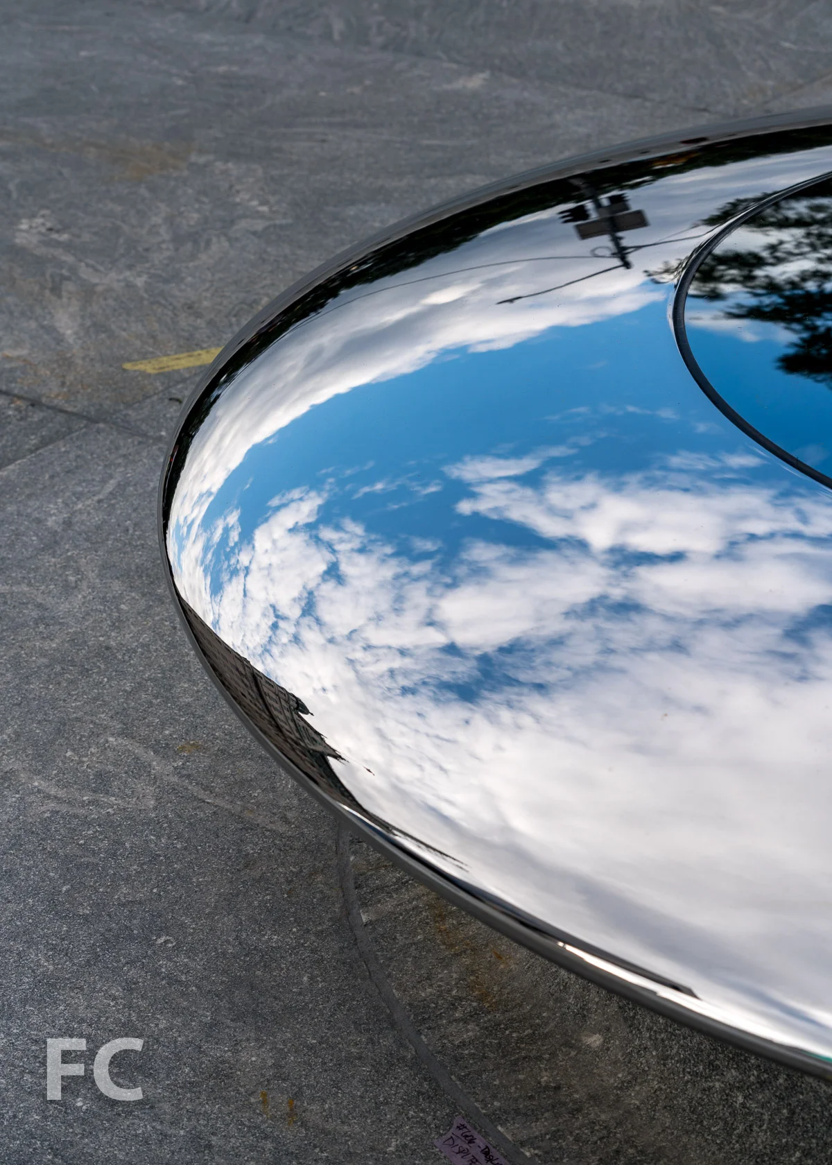 Close-up of a skylight.