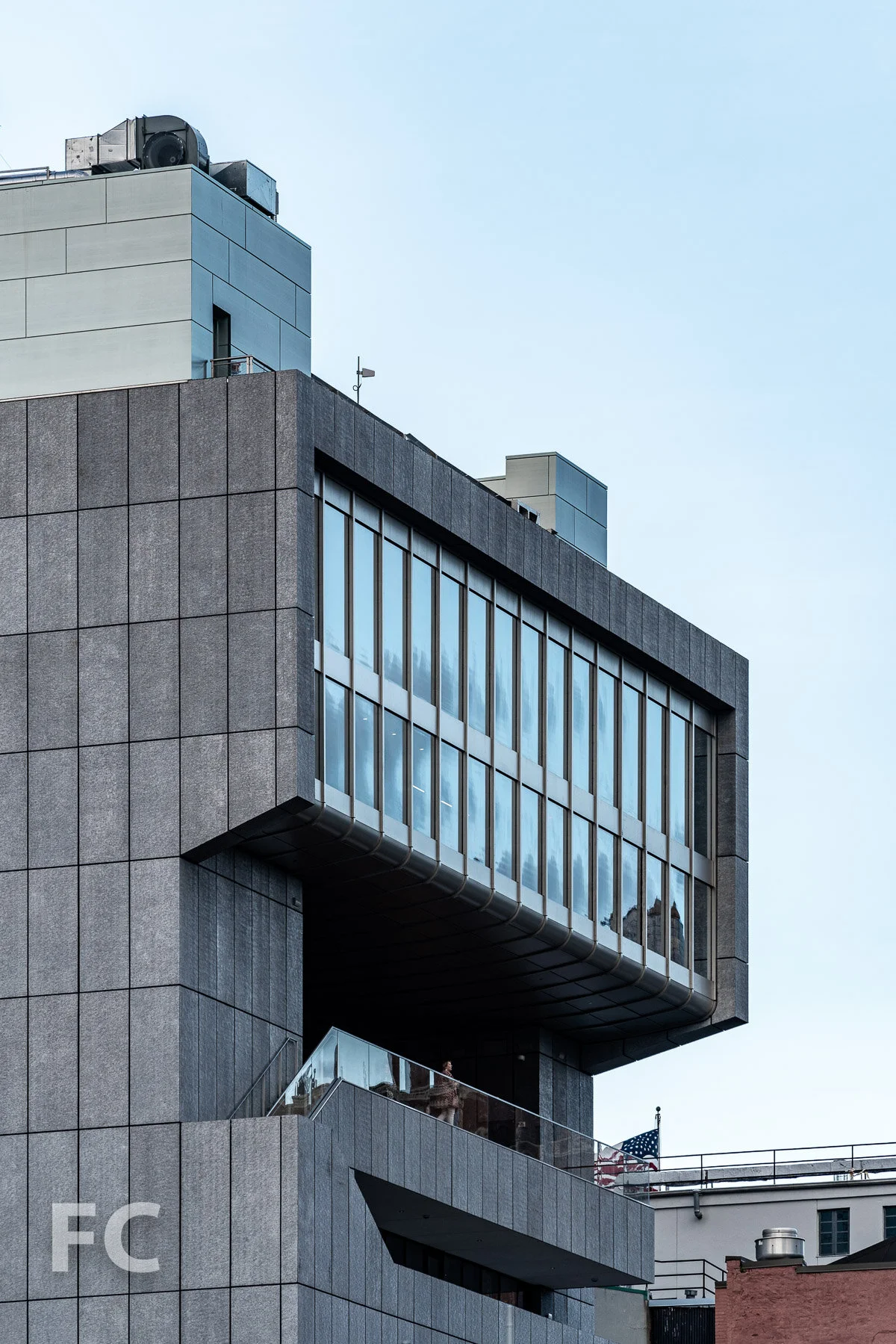 Close-up of the southwest corner.