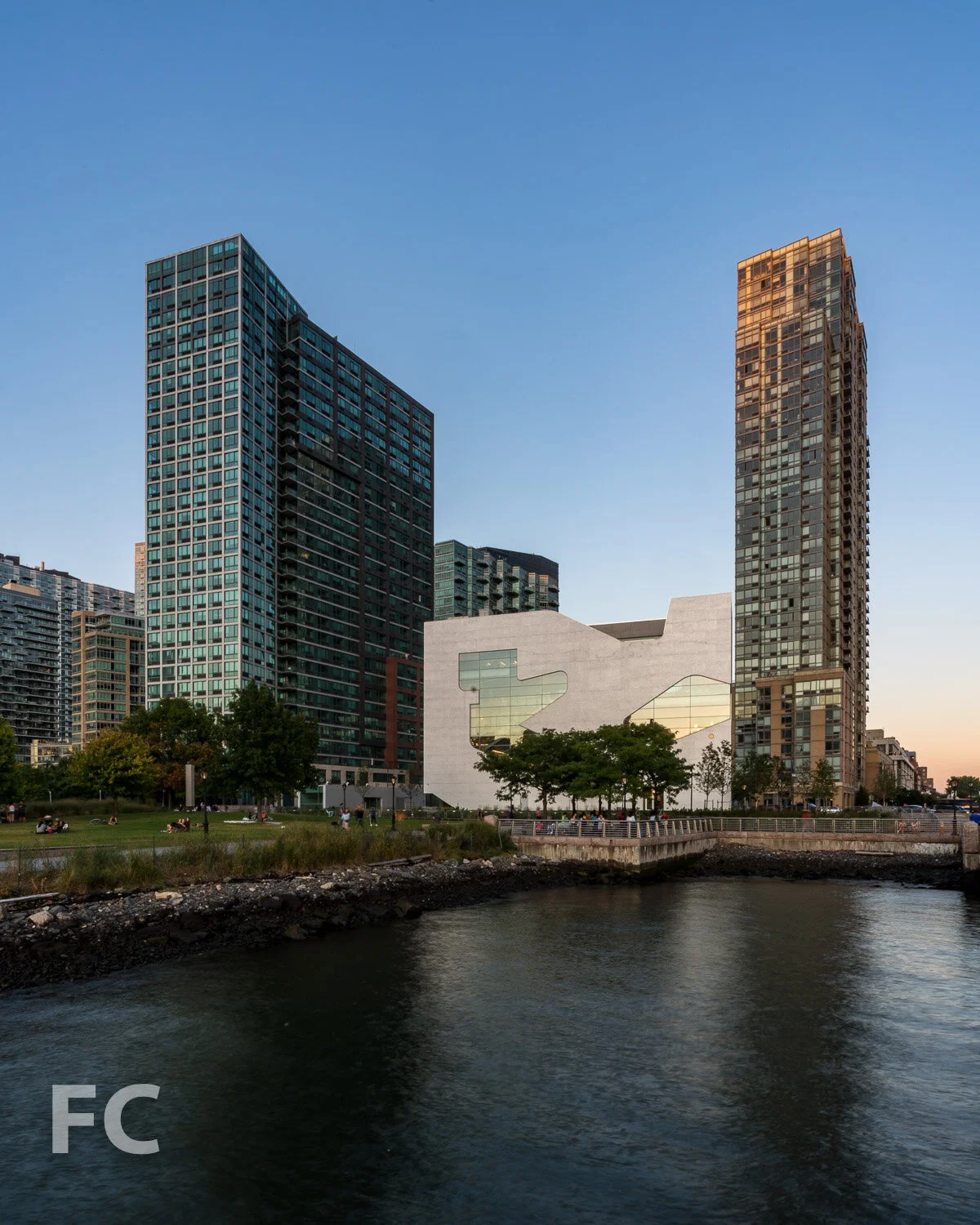 West facade from Gantry Plaza State Park.