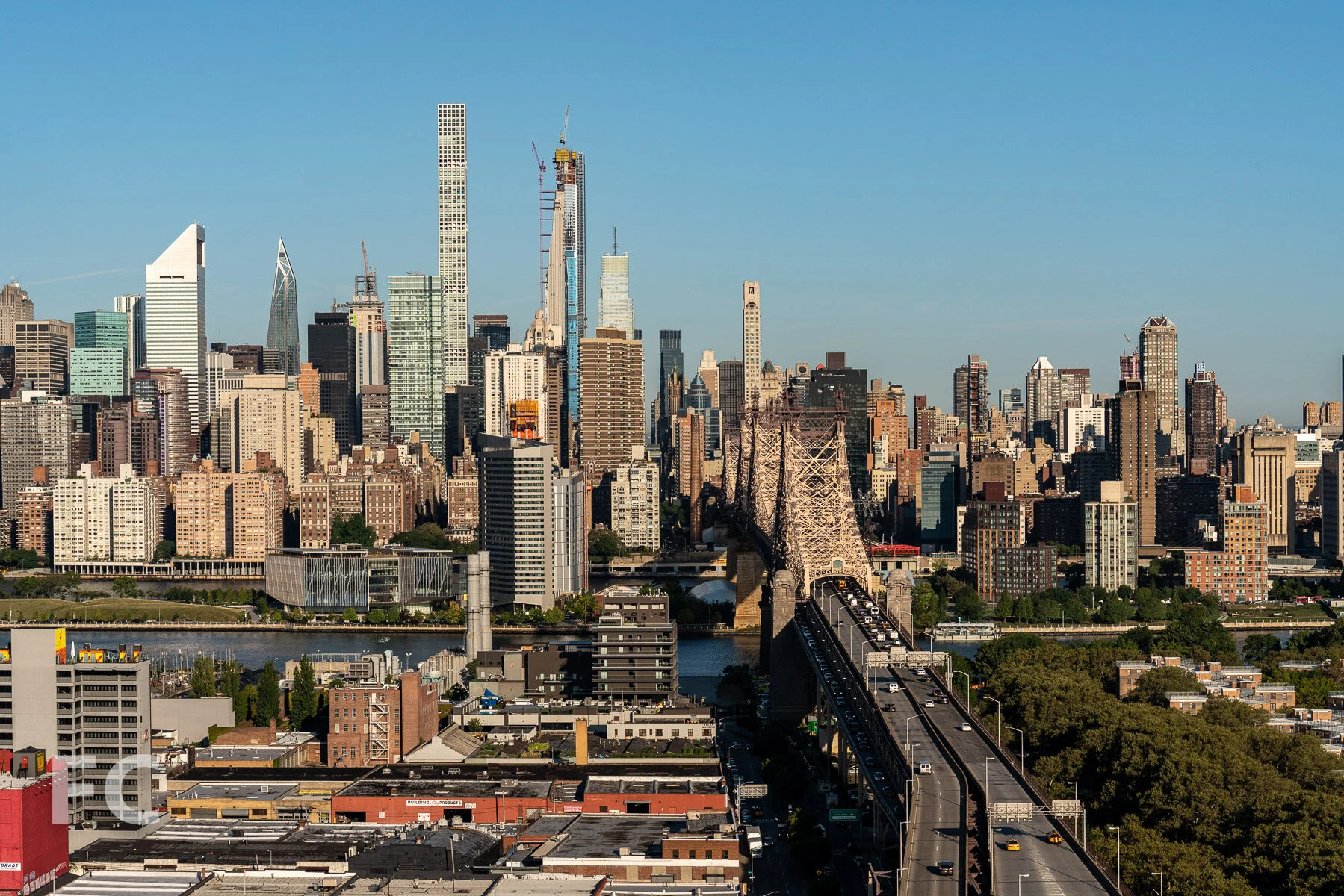 View west towards Midtown from the rooftop.