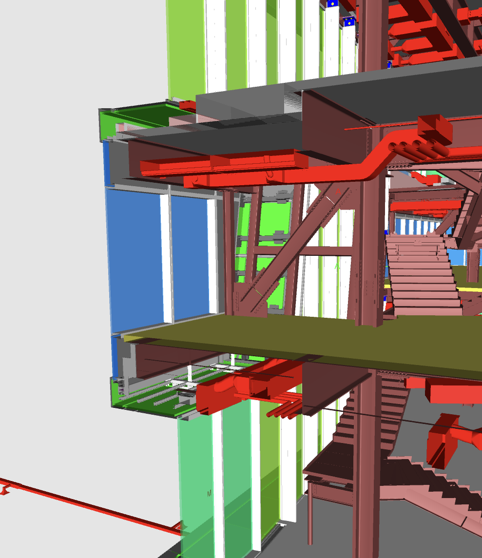 Kravis Hall 3d model at east facade.