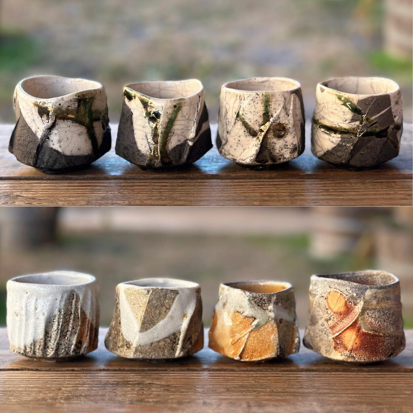 Some Guinomi! Small cups. ぐい呑
Tomorrow!! Holiday Online Sale, Dec. 2nd, 8pm (EST, US) More than 400 new pots will be available.
www.akirasatake.com 
#onlinesale  #オンラインセール  #akirasatakeceramics #clay  #asheville  #guinomi #ぐいのみ　#酒 #sake  #gallerymuge