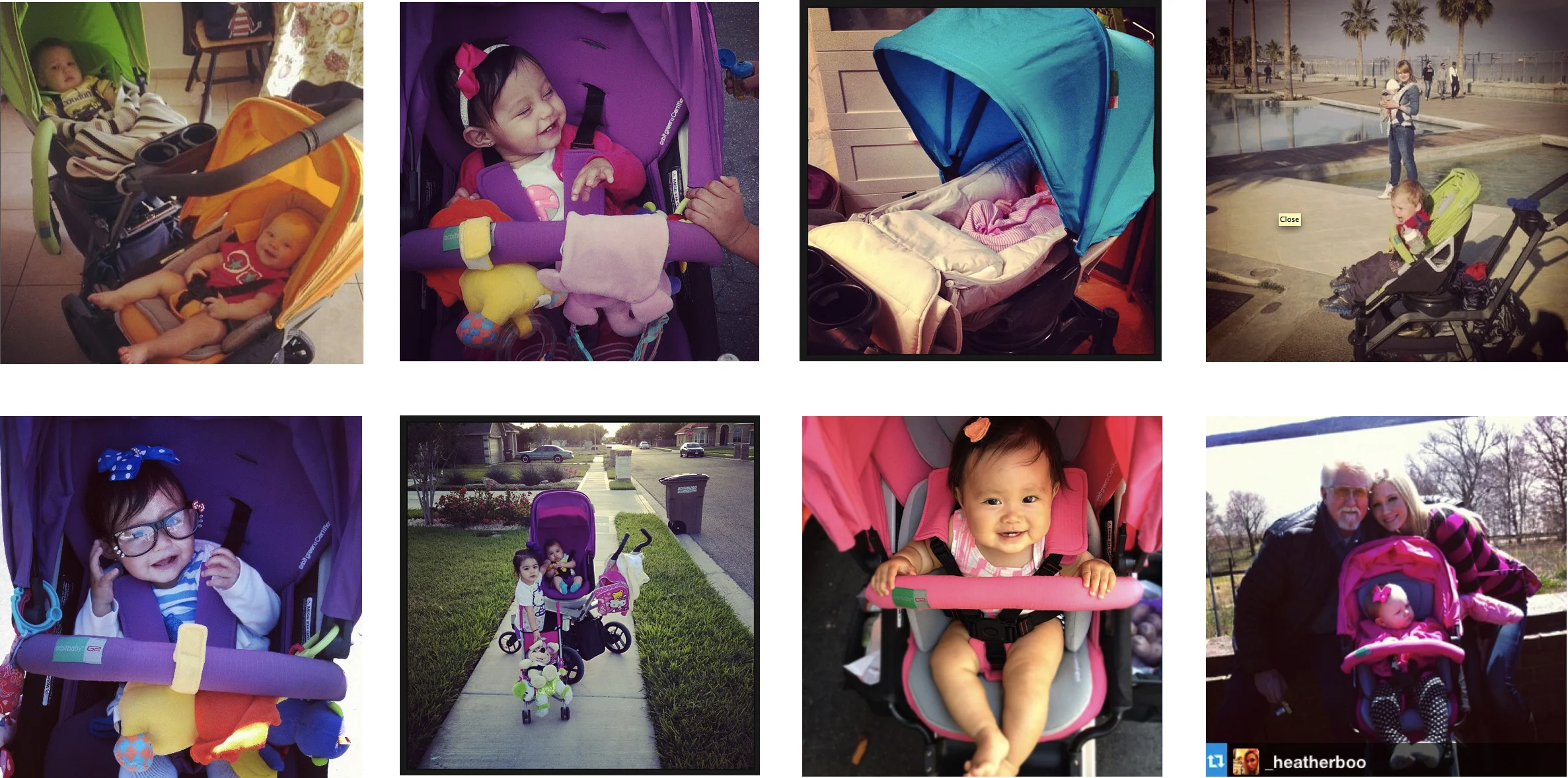 Images from Orbit Baby (#orbitbaby) fans and @ohjoy on Instagram 