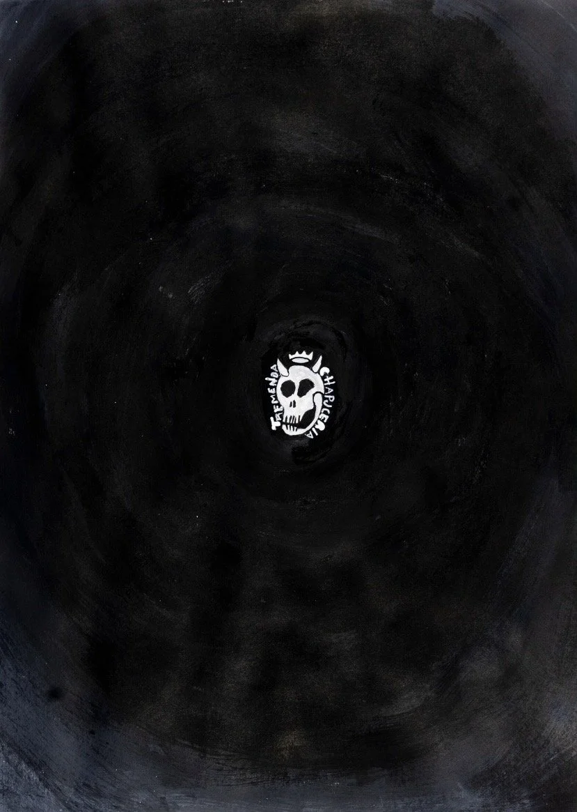   Tremenda chapucería    Tinta china y acrílico sobre papel.   27 x 35.5 cm   2021 