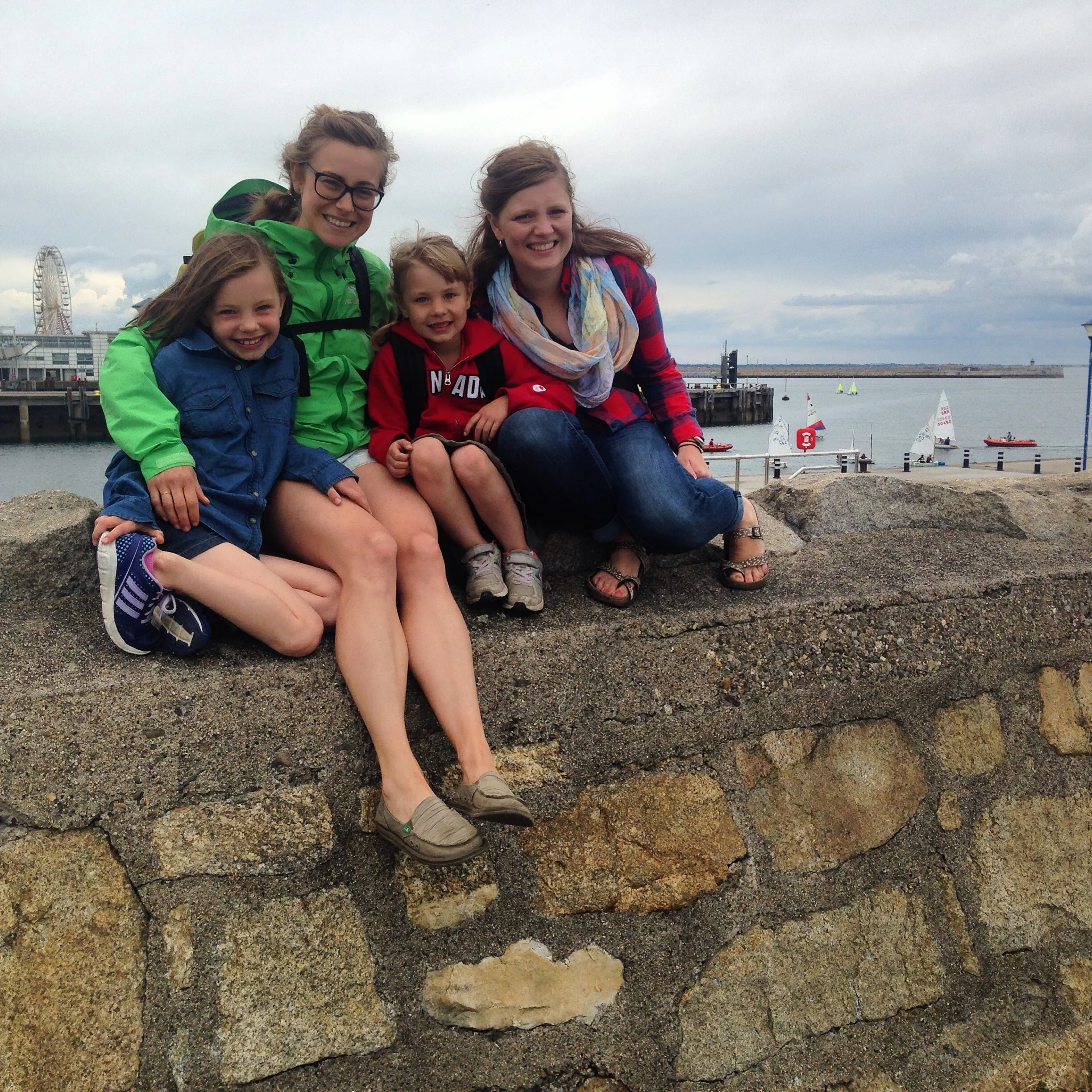 then we went to ireland for my little brothers wedding. here we are: two generations of sisters only mildly jet-lagged.