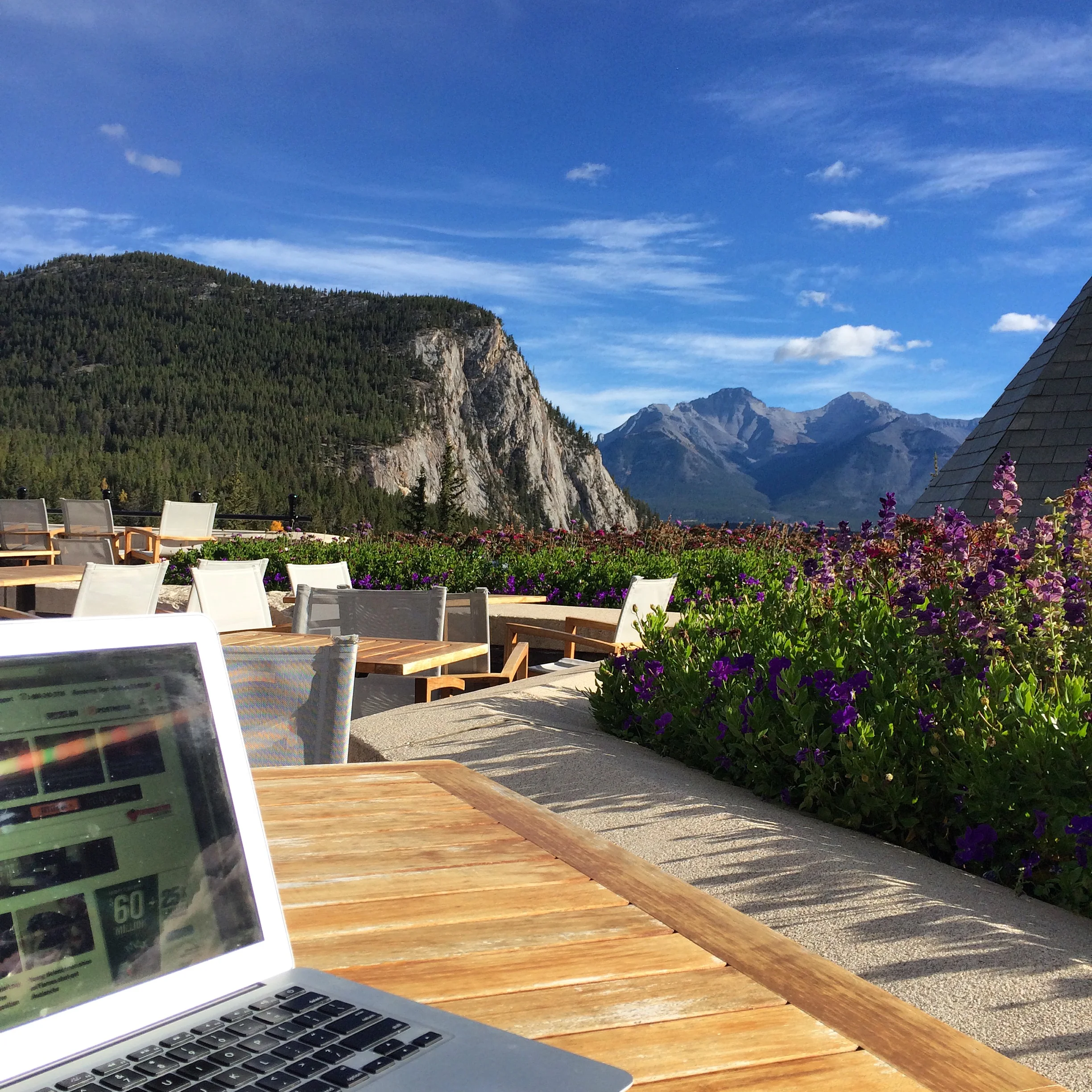 just another day at work & some pretty good office views at the Banff Venture Forum