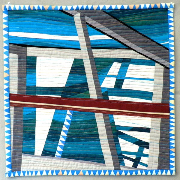 Reflections: Glass and Teak Railing, Shipboard