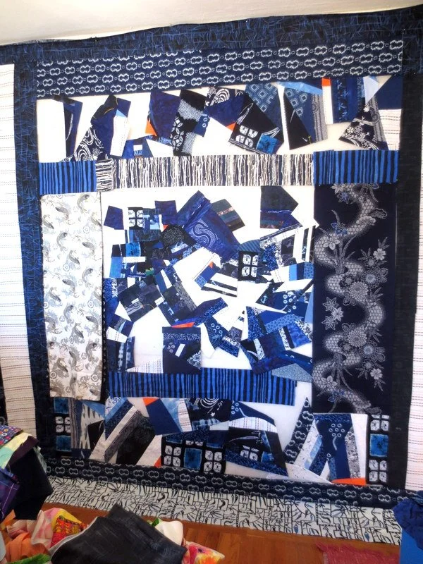 Mood Indigo - draft on my design wall