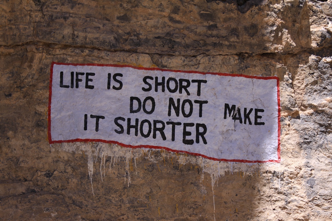 Roadsign in Ladakh, India