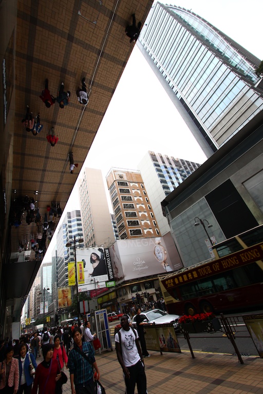 Hard to know what is up and what is down along the main shopping street in Kowloon..jpg