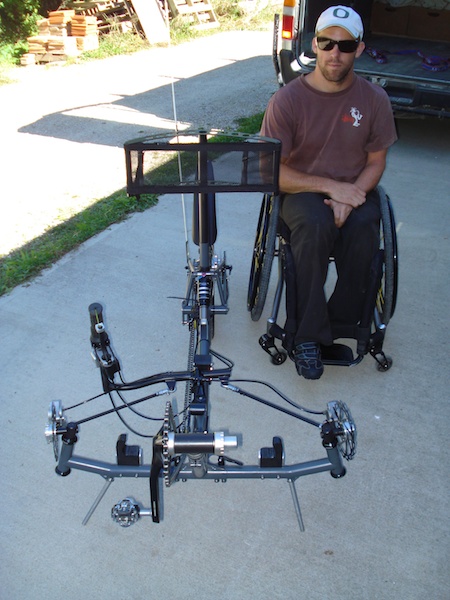 Recumbent wheelchair bike + Wheelchair