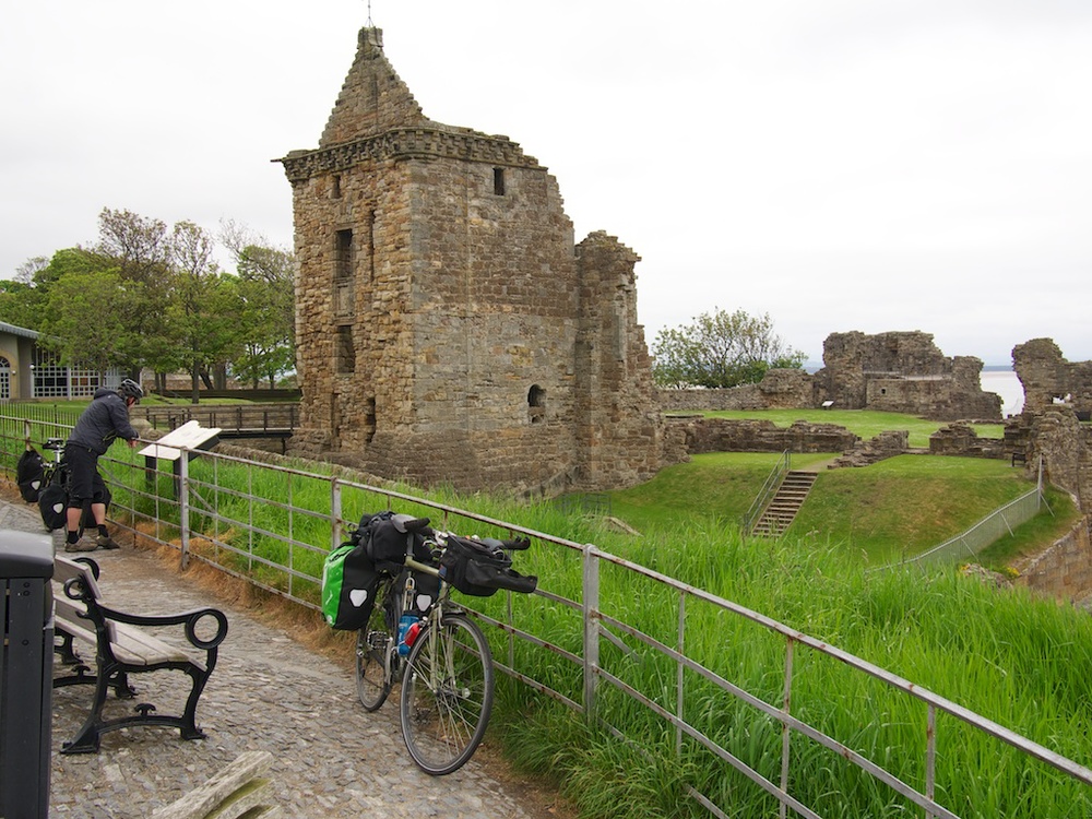 The castle ruins in St. Andrews