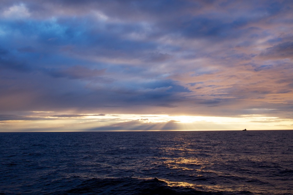 Sunset off the east coast of Scotland