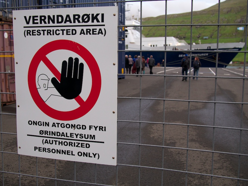 The port in Vágur, Faroe Islands