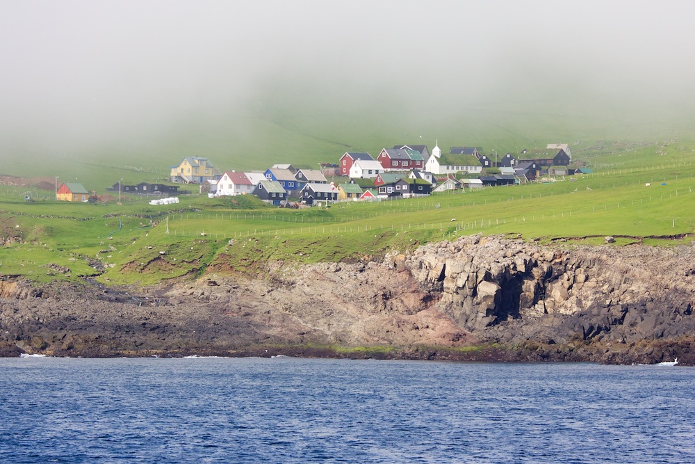 The village of Mykines, Faroe Islands