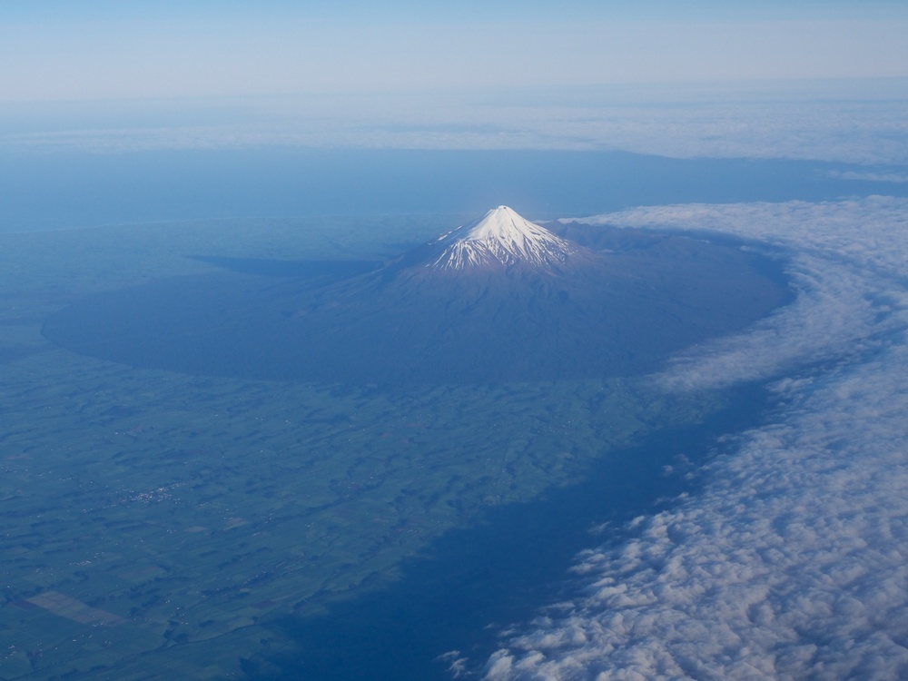 Mt. Taranaki from above.