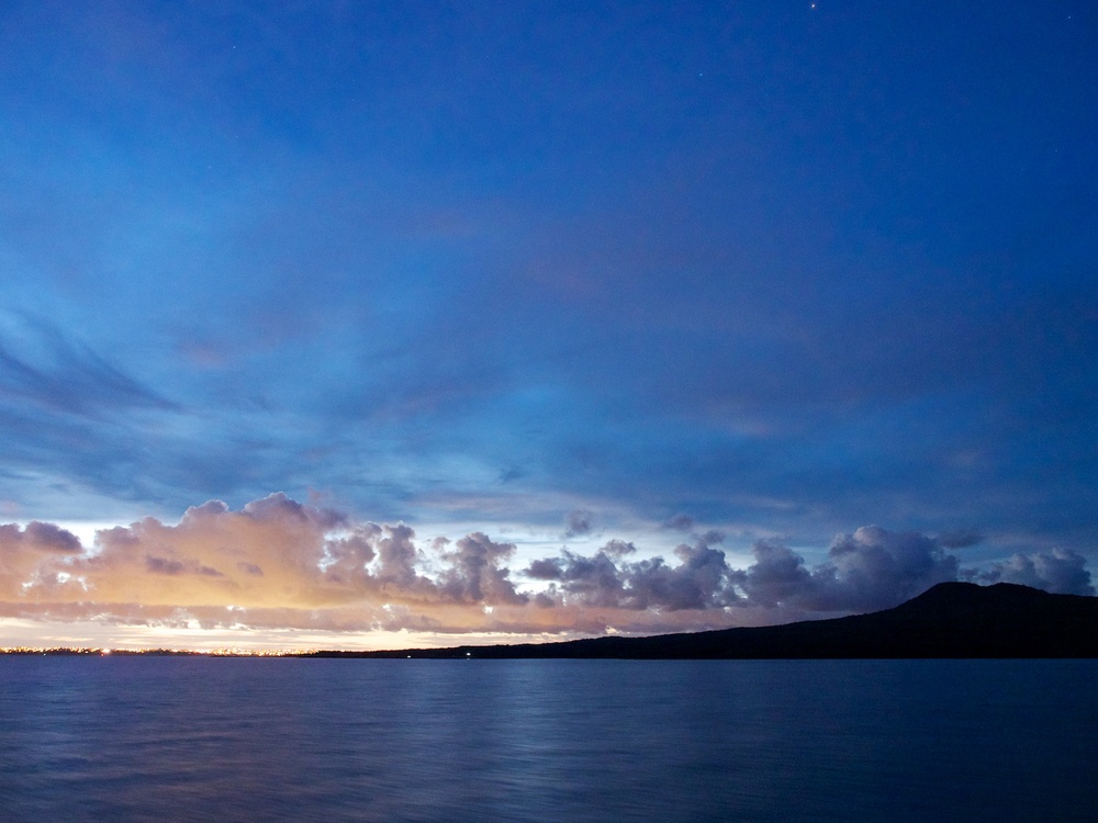 Rangitoto Island at sunset