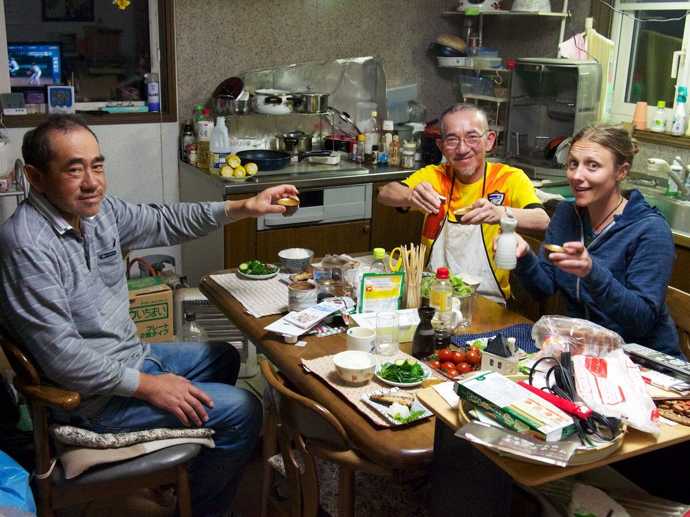 Incredible home cooked meals with Chiba-san and his brother. Awesome hospitality.