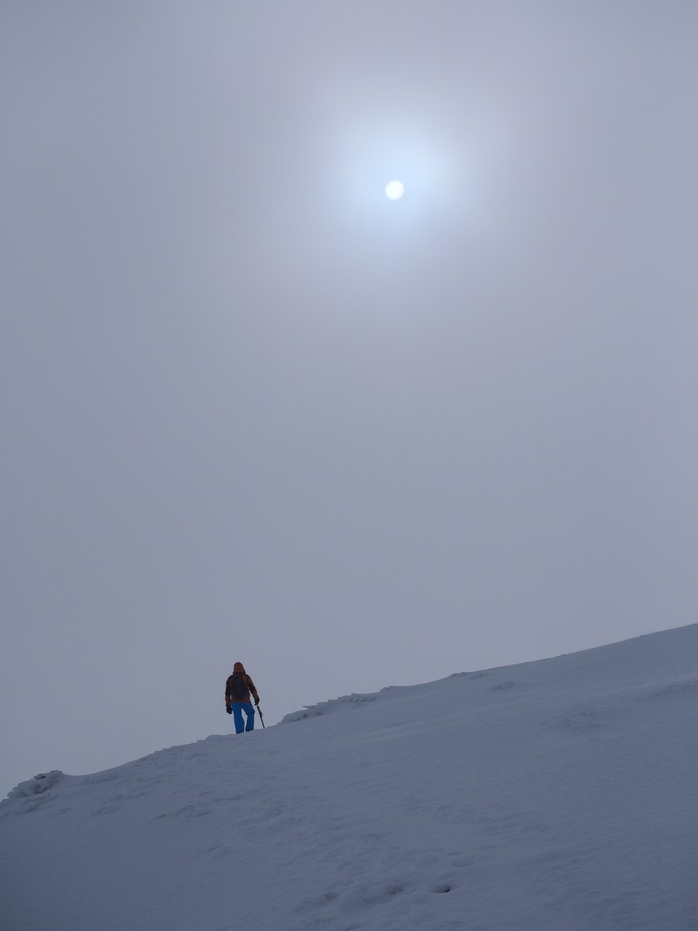 Tongariro alpine crossing in winter