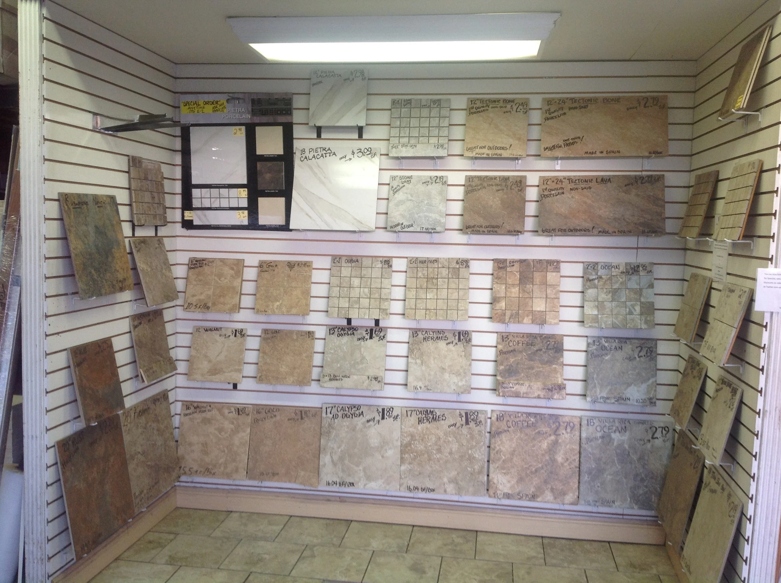 1st Quality tile with matching mosaics and bullnose