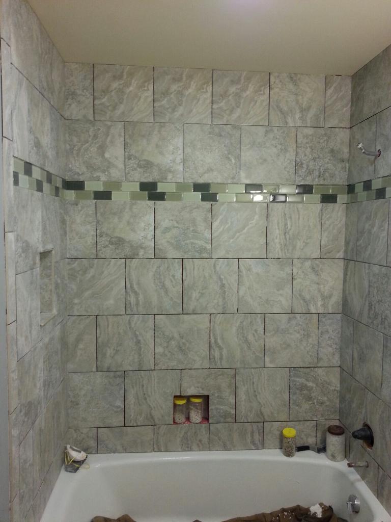 Stone Grey Tile Installation by Barry Gibbs