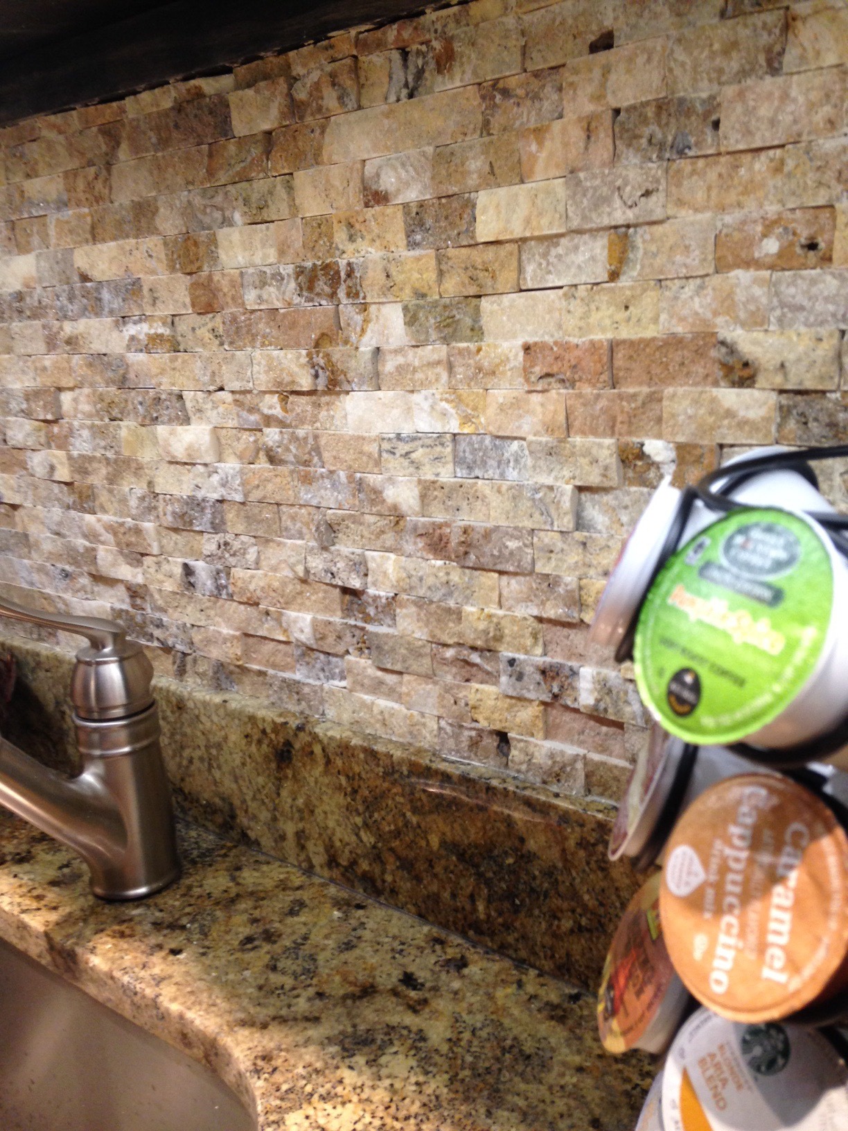 Split face Scabos travertine 1" x 2" x 12" 