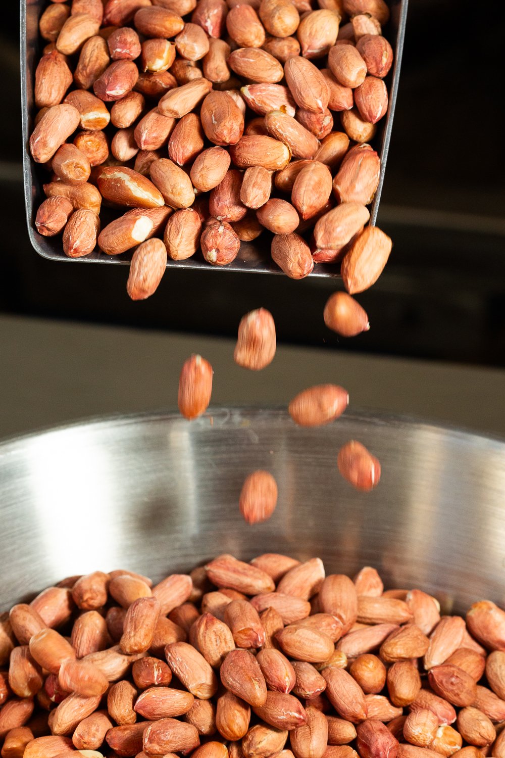 gros plan sur des cacahuètes avant cuisson
