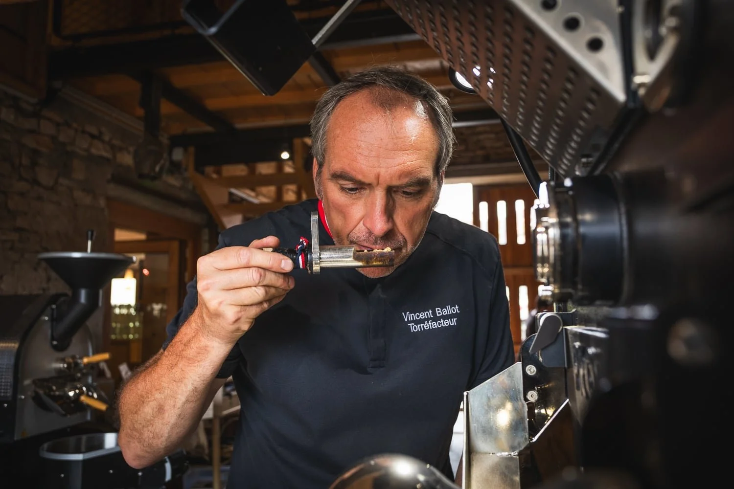 Photographe agriculture - reportage atelier de torréfaction artisanal Lagrange