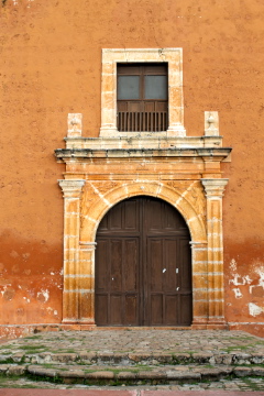 Main entry to church, Maxcanu