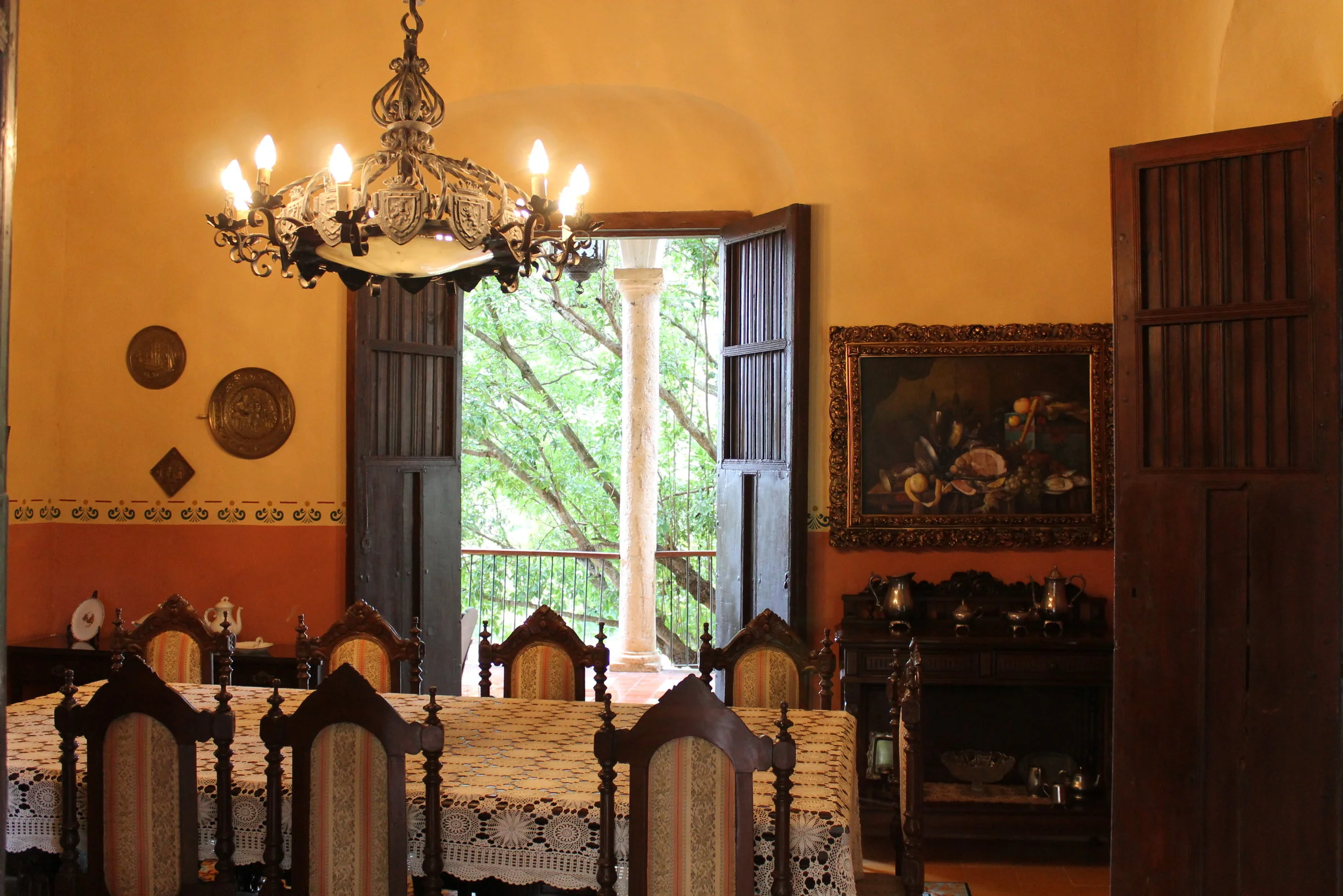 Carefully restored with period furniture and decor