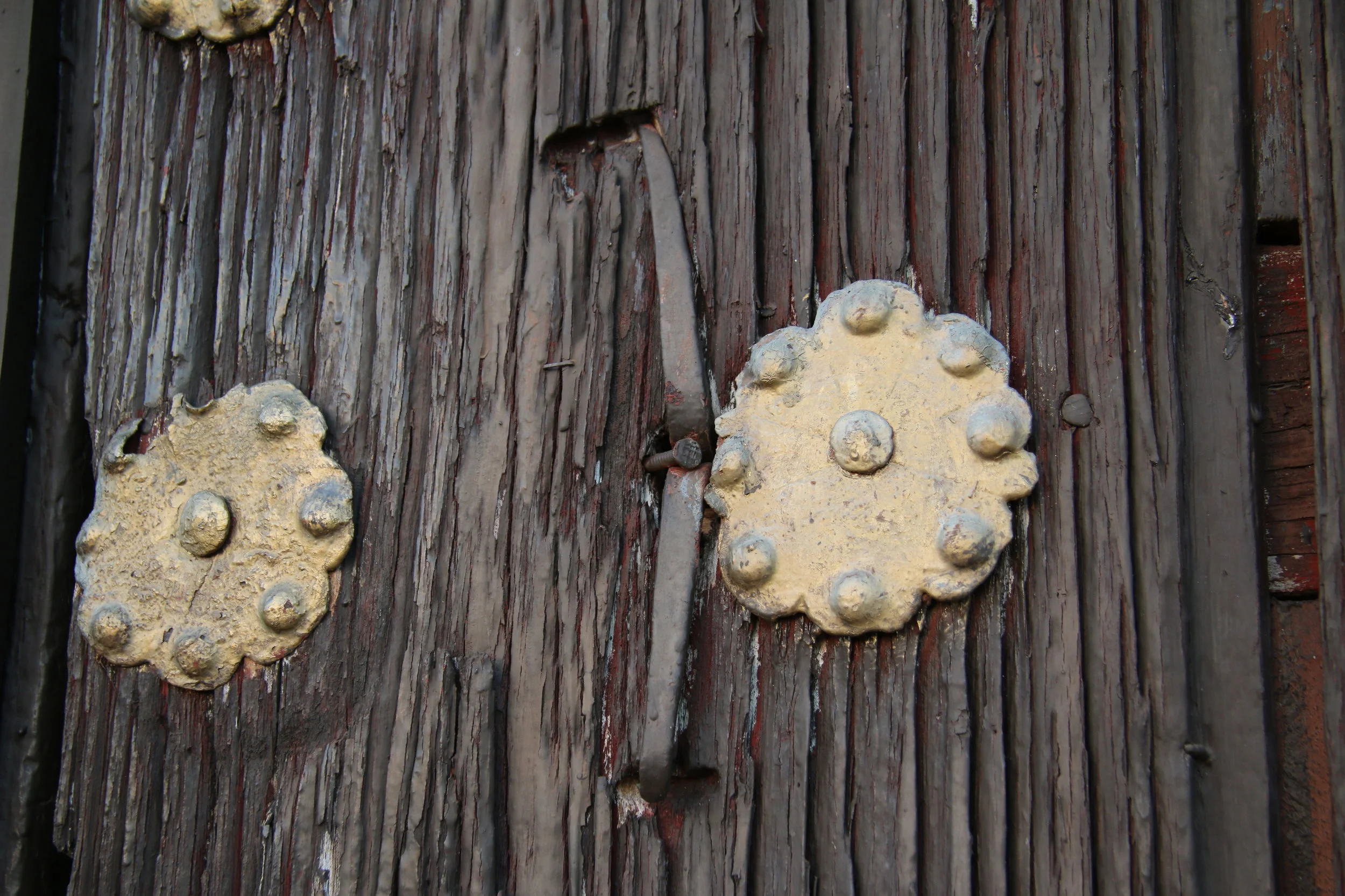  Detail on the front door of the church 